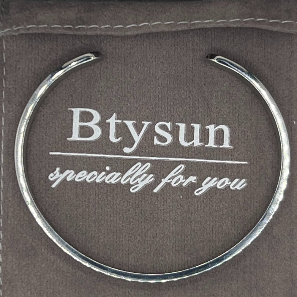 BTYSUN silver cuff bracelet